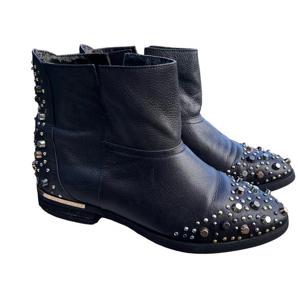 Modern Vice booties size 8.5 punk Goth studded rocker royalcore - Picture 3 of 9
